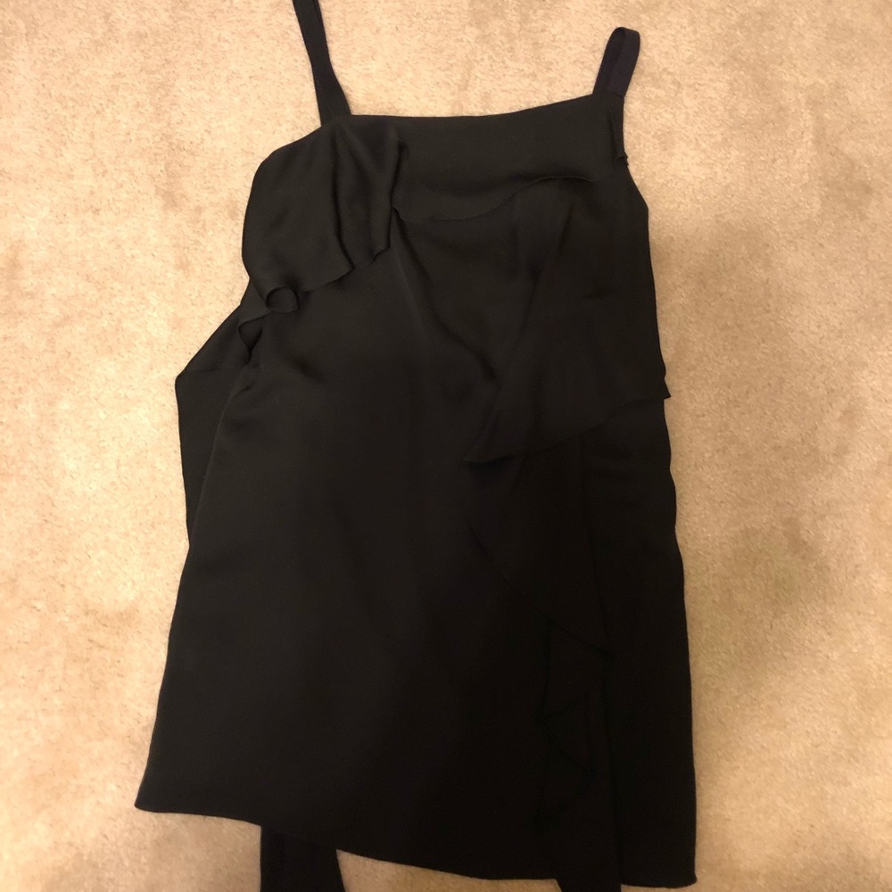 black ruffled mini dress milly bergdorf goodman